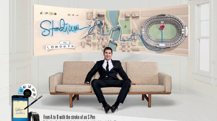 Lionel Messi w spocie kampanii reklamowej „Design Your Life” firmy Samsung