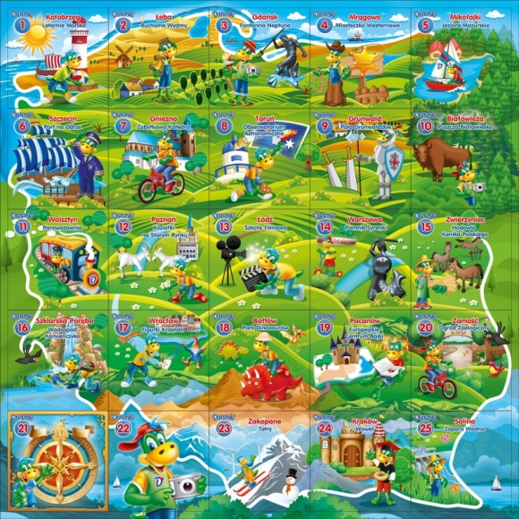 Danonkowa Mapa Polski BIZNES, Edukacja - Odkrywaj ze swoją pociechą Polskę dzięki nowej promocji Danonków! Bajkowe puzzle pomogą Ci zamienić naukę geografii w fascynującą zabawę. Specjalna edycja Danonków dostępna w sklepach do końca lutego 2014 roku, wspaniale Ci w tym pomoże.