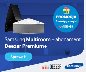 Sześć miesięcy darmowego dostępu do Deezer Premium+ wraz z Samsung Multiroom technologie, technologie - Samsung Multiroom to nowy system audio, który pozwala cieszyć się muzyką w całym domu – wystarczy postawić głośnik i sterować nim za pomocą urządzenia mobilnego. Teraz, wraz z zakupem urządzenia, fani muzyki otrzymają dostęp przez sześć miesięcy do ponad 30 milionów utworów muzycznych w doskonałej jakości w serwisie Deezer.