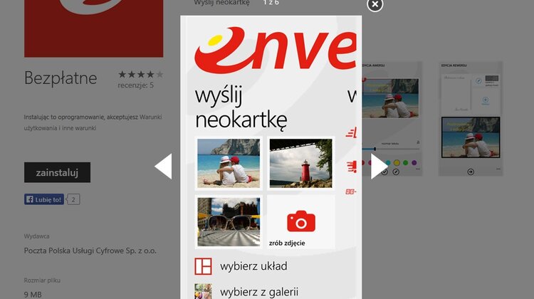 Poczta Polska: Aplikacja mobilna także dla Windows Phone na platformie Envelo nowe produkty, usługi, technologie - Platforma Envelo, stworzona przez spółkę Poczta Polska Usługi Cyfrowe wprowadza nową wersję aplikacji mobilnej. Teraz mogą z niej korzystać także użytkownicy Windows Phone. Aplikacja mobilna Envelo współpracuje już z trzema najpopularniejszymi systemami operacyjnymi na smartfony i tablety.