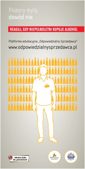 Odpowiedzialny Sprzedawca – nowe, uniwersalne, nieodpłatne narzędzie edukacyjne BIZNES, Edukacja - „Odpowiedzialny Sprzedawca” – pod takim hasłem odbędzie się V edycja ogólnopolskiej kampanii „Pozory mylą, dowód nie”, realizowanej przez Związek Pracodawców Przemysłu Piwowarskiego - Browary Polskie.