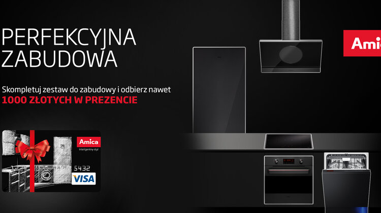 Amica z nową promocją konsumencką nowe produkty, usługi, budownictwo, nieruchomości - „Perfekcyjna zabudowa” to hasło nowej, ogólnopolskiej akcji konsumenckiej firmy Amica, która wystartowała 15 września. Akcja obejmuje sprzęt AGD do zabudowy i potrwa do 30 listopada.