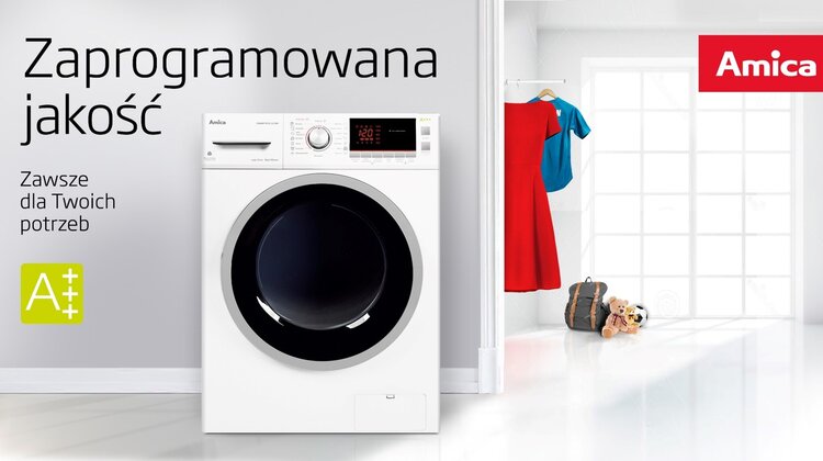 Zaprogramowana jakość pralek Amica nowe produkty, usługi, technologie - Amica w najnowszej kampanii udowadnia, że każdy może wybrać pralkę dopasowaną indywidualnie do swoich potrzeb i stanowić z nią dobraną parę na lata! Duża rodzina, singiel, podróżnik, czy miłośnik sportu? Wysoka jakość oraz szeroka gama funkcji dają możliwość wyboru pralki idealnie w zależności od ich stylu życia.