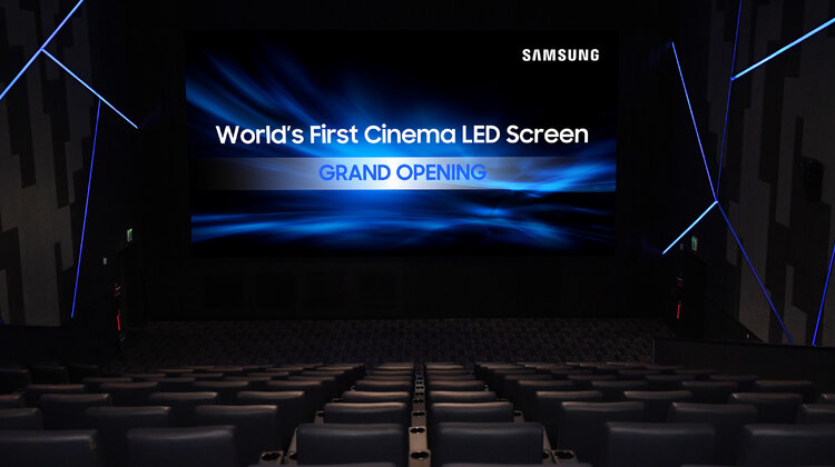 Samsung prezentuje pierwszą salę kinową wyposażoną w ekran LED nowe produkty, usługi, kultura, sztuka, rozrywka - Firma Samsung Electronics ogłosiła uruchomienie pierwszej na świecie sali kinowej wyposażonej w ekran Samsung Cinema LED Display. Wyświetlacz kinowy został zainstalowany w koreańskim
