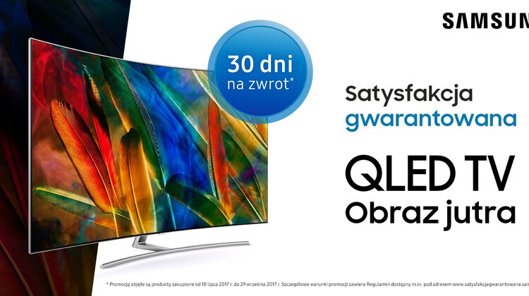 Satysfakcja gwarantowana z Samsung QLED TV nowe produkty, usługi, technologie - Widzowie, którzy chcą cieszyć się najwyższą jakością obrazu, łatwą obsługą oraz bogatą ofertą Smart TV pokochają telewizory Samsung QLED TV. Kupując produkt z tej prestiżowej serii w ramach promocji „Satysfakcja gwarantowana”, użytkownicy mogą przetestować telewizor w warunkach domowych, a także dokonać zwrotu urządzenia w ciągu 30 dni od momentu zakupu.