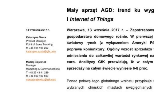 Mały sprzęt AGD: trend ku wygodzie, zdrowiu i Internet of Things