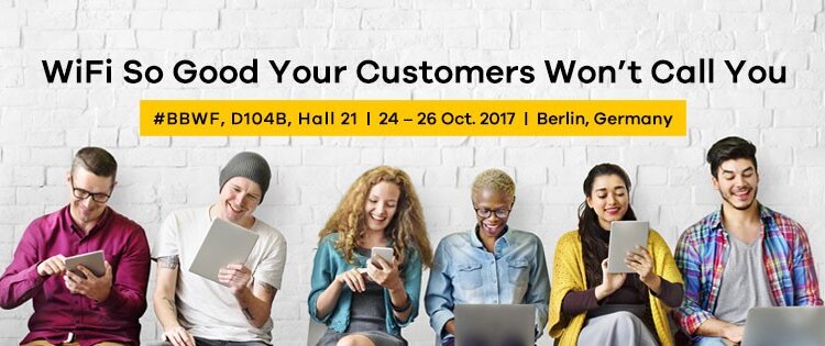 Premiera nowego rozwiązania Wi-Fi dla operatorów usług od Zyxel Communications - prezentacja odbędzie się podczas Broadband World Forum w Berlinie nowe produkty, usługi, internet - Zyxel Communications przedstawi pierwsze na świecie rozwiązanie do zarządzania siecią Wi-Fi, umożliwiające operatorom usług dostarczanie sieci bezprzewodowej obejmującej zasięgiem cały dom i oferujące użytkownikom wyjątkowy poziom satysfakcji oraz szybką i atrakcyjną kosztowo instalację. Prezentacja rozwiązania odbędzie się podczas Broadband World Forum w Berlinie.