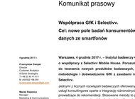 Współpraca GfK i Selectivv. Cel: nowe pole badań konsumentów na podstawie danych ze smartfonów
