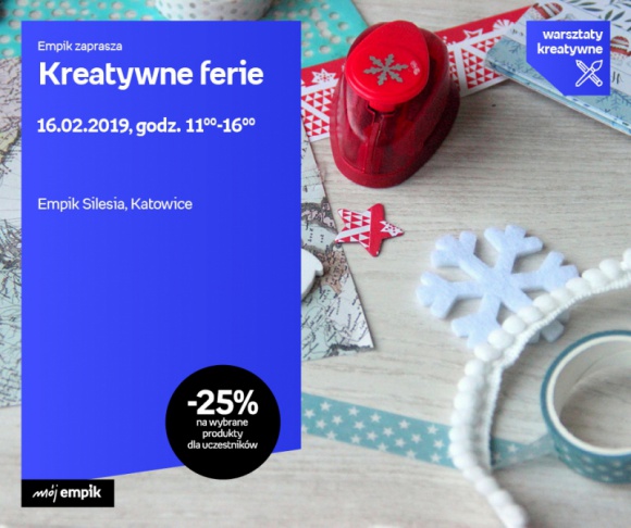 Kreatywne ferie w Empiku Silesia BIZNES, Edukacja - Ferie w mieście wcale nie muszą być nudne! Przyjdź do Empiku i spędź twórczo sobotnie przedpołudnie. 16 lutego w godzinach od 11:00 do 16:00 czekamy na amatorów kreatywnych działań.