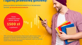 Startuje ogólnopolska Szkoła Mistrzów Inwestycji TMS Brokers! BIZNES, Edukacja - Już 13 maja rusza Szkoła Mistrzów Inwestycji TMS Brokers – ogólnopolski konkurs skierowany do studentów. Każdy, kto z powodzeniem zainwestuje wirtualne 10 000 zł w aplikacji mobilnej, ma szansę wygrać nagrody gotówkowe w wysokości nawet 1500 zł. Konkurs potrwa dwa tygodnie.
