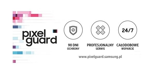 Pixel GUARD: dodatkowa ochrona na matryce w monitorach Samsung technologie, technologie - Samsung Electronics Polska rozszerza swoją ochronę na matryce monitora. Od teraz, aż do 31 grudnia 2019 roku, każdy objęty promocją i prawidłowo zarejestrowany monitor nabiurkowy będzie objęty, przez 90 dni od zakupu[1], specjalną usługą Pixel GUARD