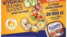 Delma 3. raz rusza z programem „Extra Szkolna Stołówka” BIZNES, Edukacja - Od 19 sierpnia trwa 3. edycja ogólnopolskiego programu „Extra Szkolna Stołówka”, którego inicjatorem jest marka Delma. Dzięki niemu 3 szkoły mogą wygrać remont stołówki o wartości 20 000 zł każdy, a konsumenci codziennie mają szansę na zdobycie 300 zł na wyprawkę szkolną.