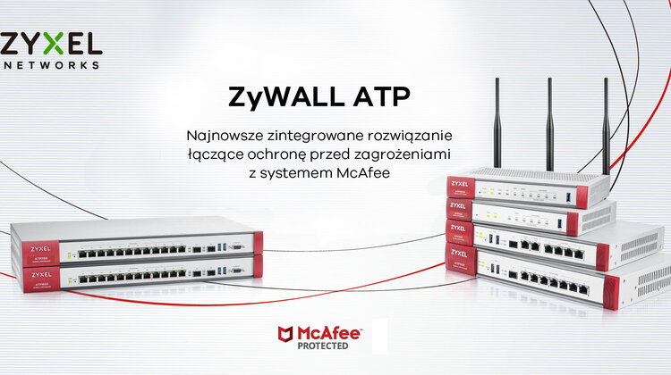Lepsza cyberochrona małych i średnich firm - Zyxel podejmuje współpracę z McAfee internet, technologie - Firma Zyxel we współpracy z McAfee wprowadza nowe zintegrowane rozwiązanie zabezpieczające, dedykowane małym i średnim przedsiębiorstwom. Integracja oprogramowania anty-malware z zaporami sieciowymi ZyWALL ATP umożliwia klientom biznesowym ochronę sieci przed złośliwym oprogramowaniem i atakami zero-day.