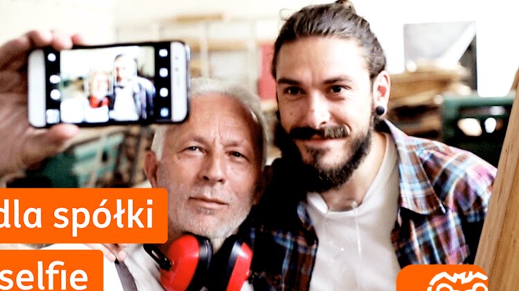 Konto dla spółki na selfie