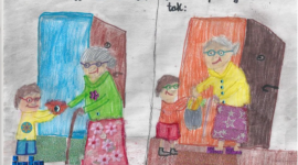 Pomaganie jest proste BIZNES, Edukacja - Atrium Reduta wraz z OPS Ochota zapytały o to dzieci, dla których pomaganie to proste gesty, które możemy robić dla innych codziennie. Ich spojrzenie na kwestię pomocy zaprezentowano na specjalnie przygotowanej ekspozycji w centrum handlowym Atrium Reduta.