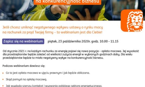 ING zaprasza na webinar o wpływie zmian cen energii dla firm w 2021 roku