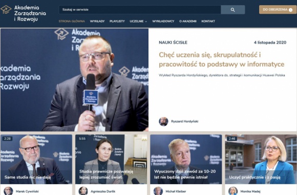 O roli studiów i zawodach przyszłości - nowe wykłady na platformie AZiR.edu.pl BIZNES, Edukacja - O roli studiów i zawodach przyszłości na platformie edukacyjnej azir.edu.pl mówią Marek Cywiński z Kapsch Telematic Services i Ryszard Hordyński z Huawei Polska.